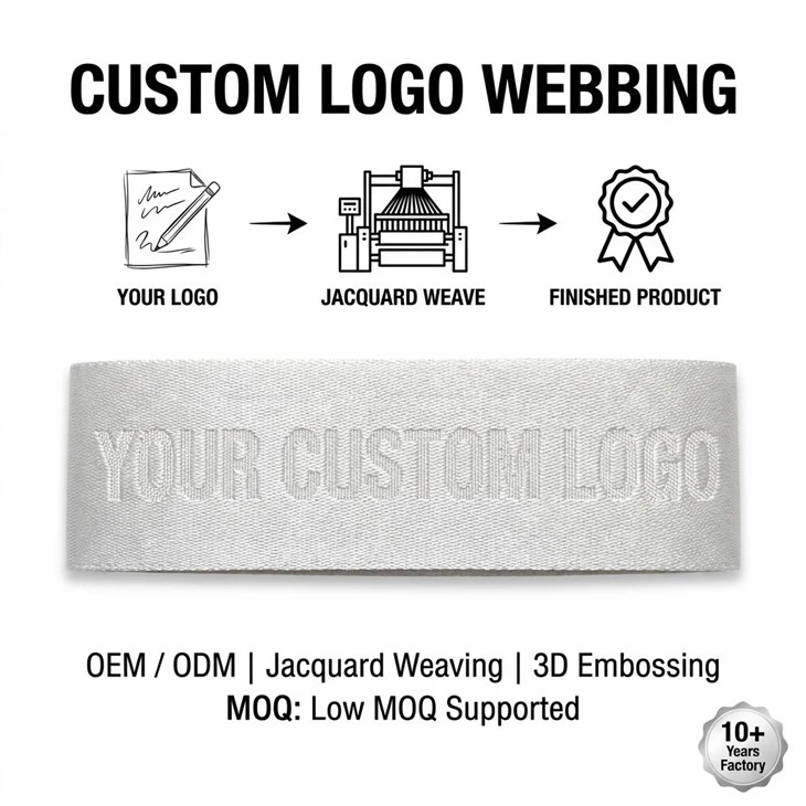 custom logo webbing
